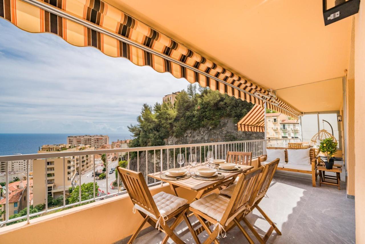 Baie de Monaco, Vue Mer, Terrasse, Parking Gratuit Beausoleil Extérieur photo