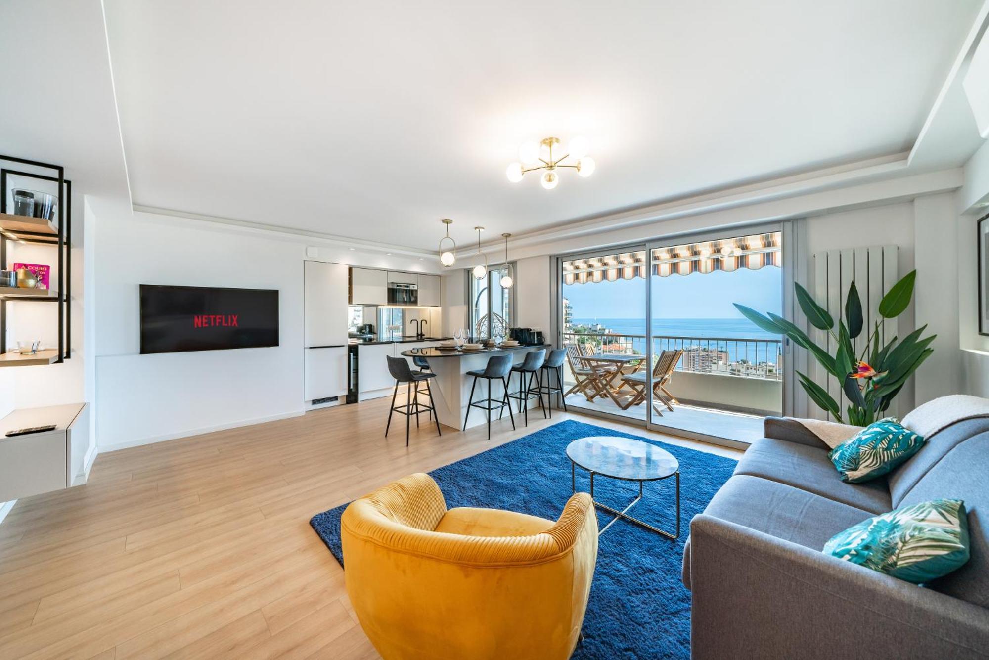 Baie de Monaco, Vue Mer, Terrasse, Parking Gratuit Beausoleil Extérieur photo